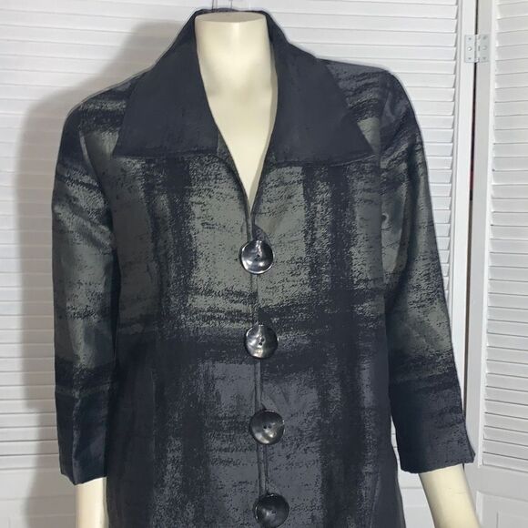 Caroline Rose Metallic Tonal Jacquard Women's Size Small - Picture 2 of 16